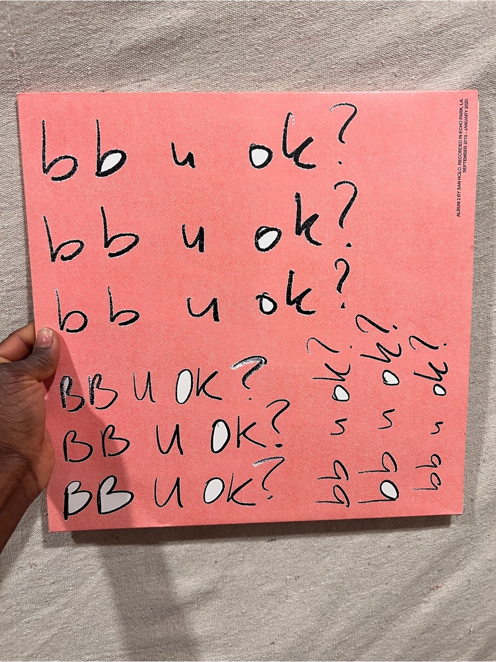 San Holo "bb u ok?" Album 2 record included